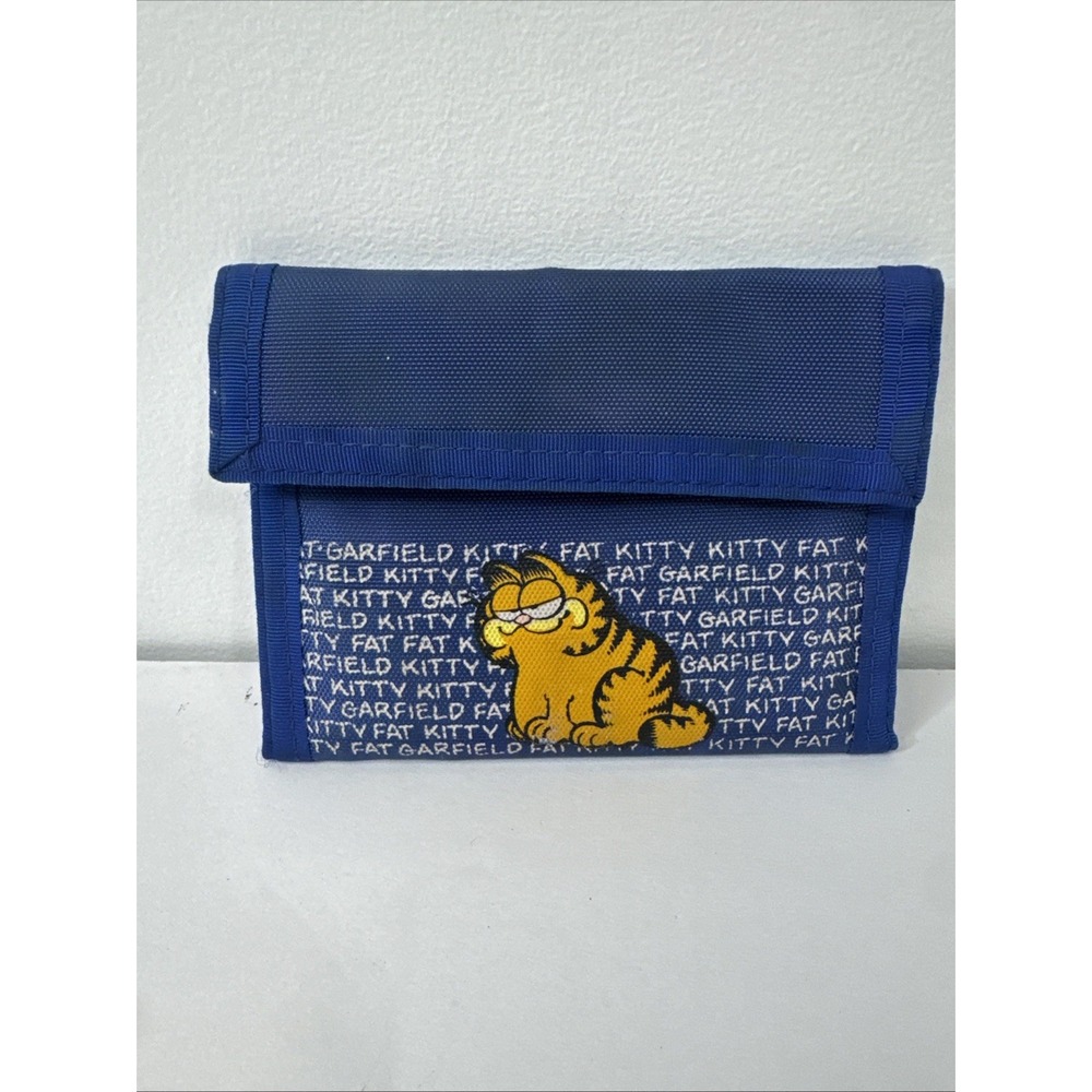 1978 Garfield Wallet Kat's Meow Fat Kitty BlueVintage Classic Hook & Loop Style